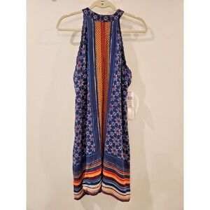Taylor & Sage Women's Sleeveless Halter Dress Short Bohemian Tribal‎ Size Medium